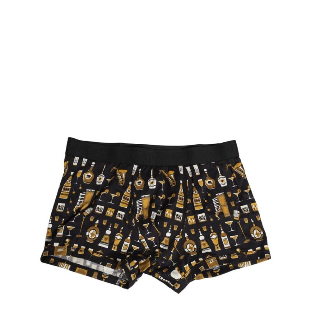 Dolce & Gabbana Black Cocktail Print Regular Boxer Men's Underwear